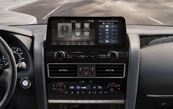 2023 Nissan Armada touchscreen and front console | King Windward Nissan in Kaneohe HI